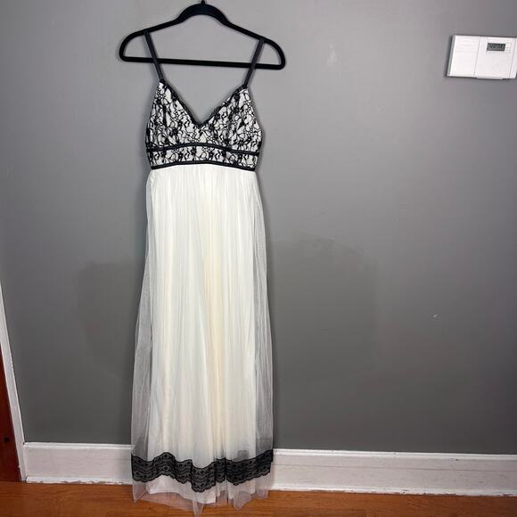 VTG Jessica McClintock slip maxi dress‎ small / 5 long fairy white lace pleated - Picture 9 of 15